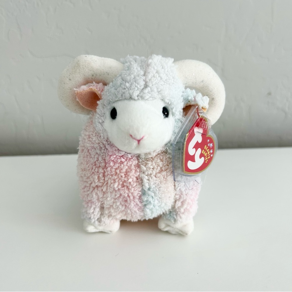 Beanie Babies Bam the Ram Plush Toy | TY Bam Sheep Stuffed Animal - Picture 2 of 10